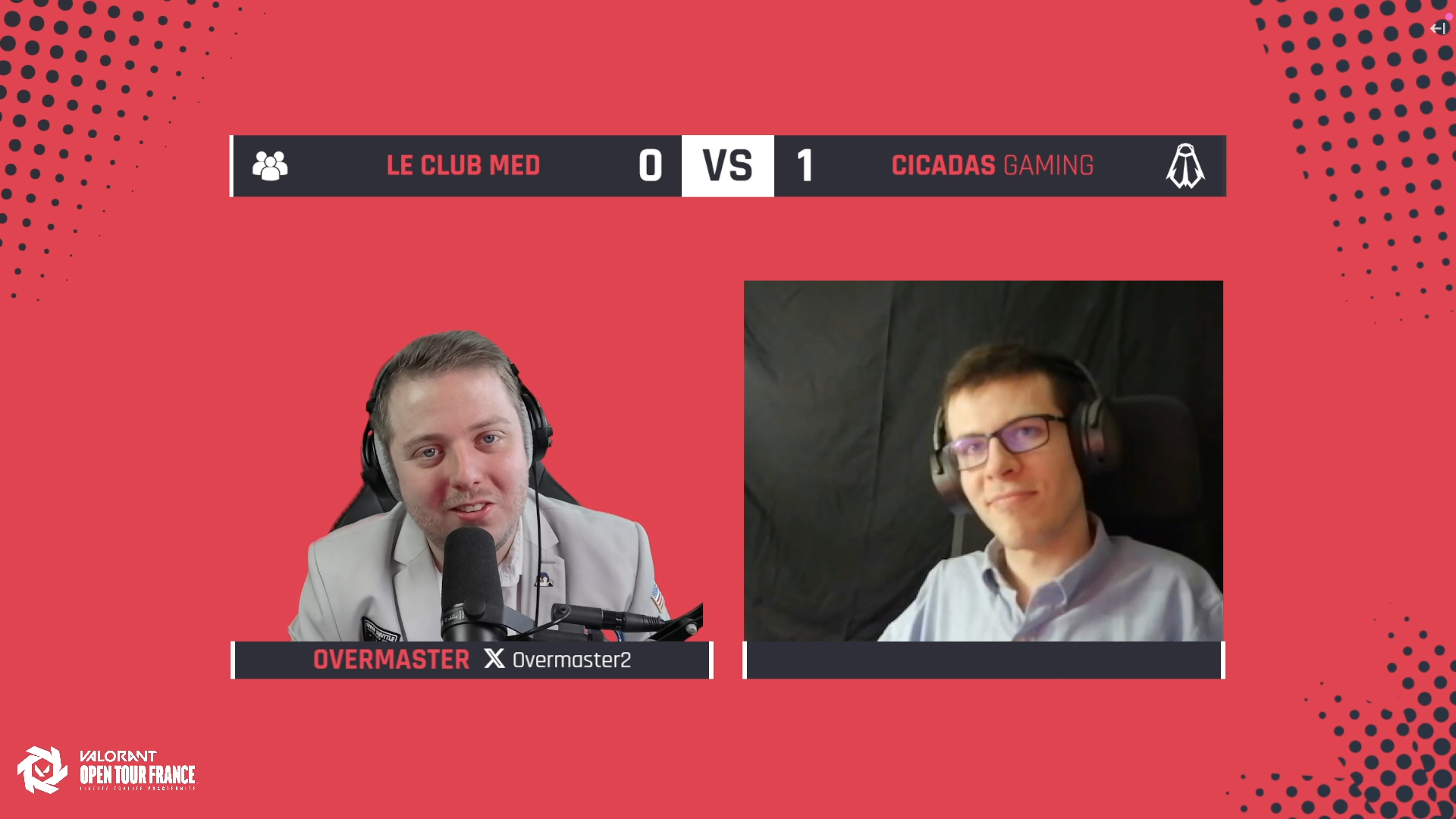 Cast of a Valorant Game with Overmaster during the VOTF