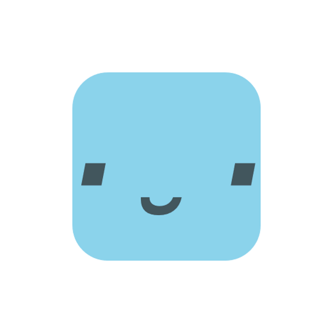 My extension's simple logo. It's a smile on a blue background.