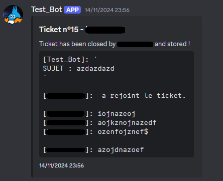 Archived tickets view