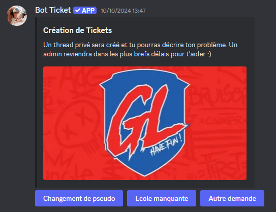 Creation ticket view