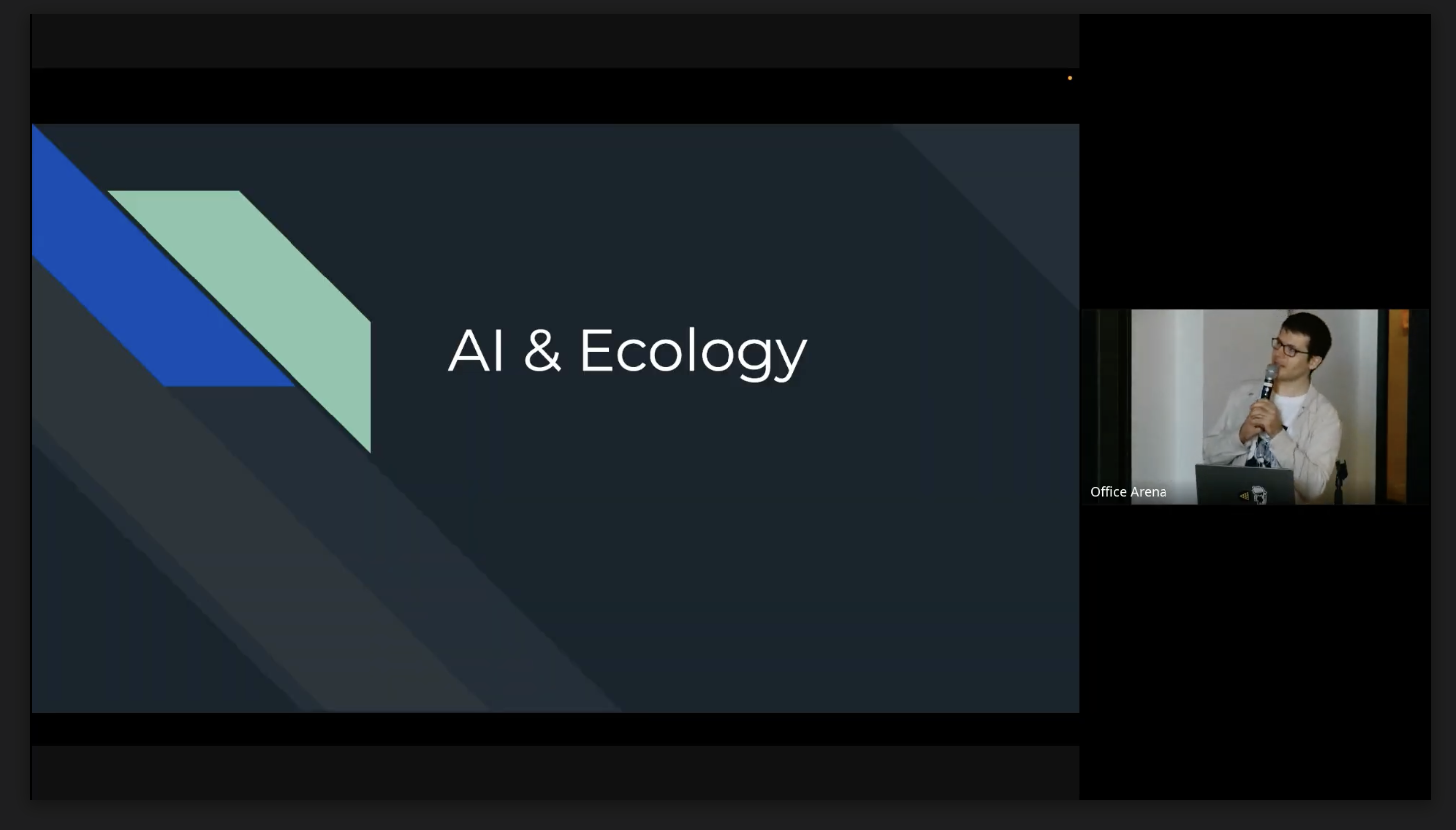 CodeCinema presentation about AI & Ecology